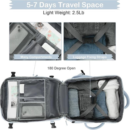 Hanples Large Travel Backpack for Women, 40L Carry on Luggage Backpack - Image 8