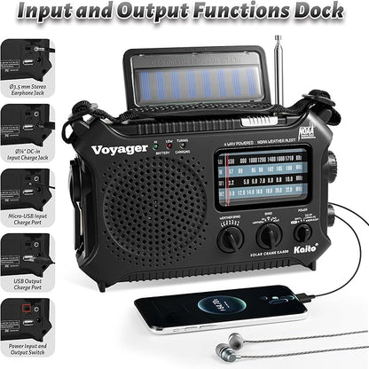 Kaito KA500 5-way Powered Emergency AM/FM/SW NOAA Weather Alert Radio - Image 4