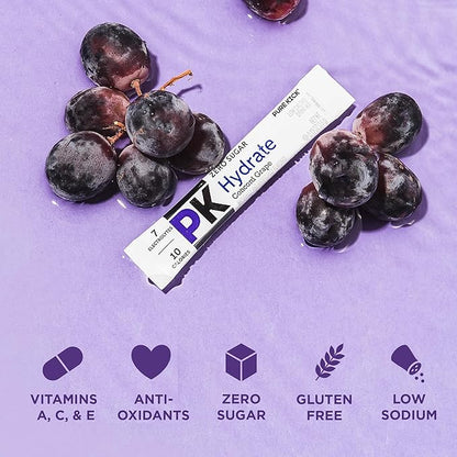PURE KICK Hydration Singles to Go Drink Mix, Concord Grape, Includes 12 Boxes - Image 4