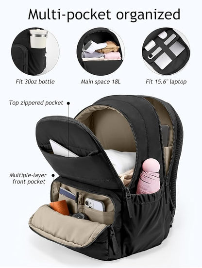 Uselike Travel Backpack for Women, 15.6 Inch Laptop Backpack, Quilted College - Image 2