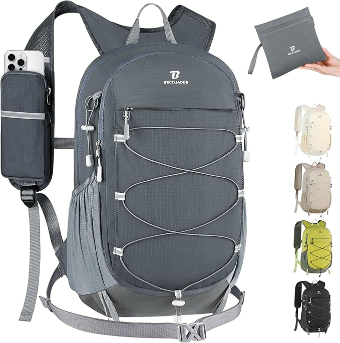 BECOJADDE Hiking Backpack 20L Small Backpack Packable Day pack Water Resistant by BECOJADDE