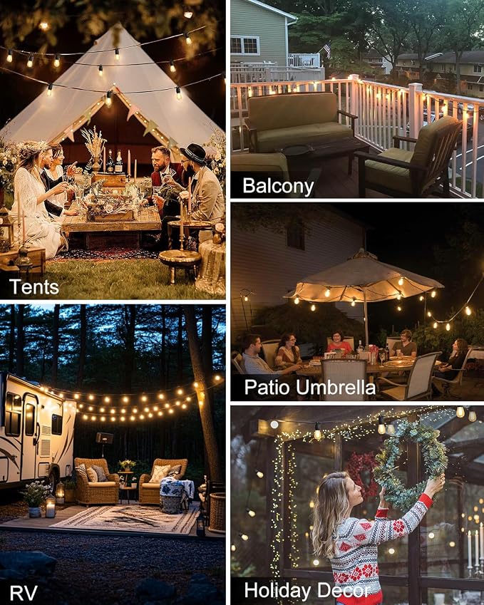 BRIMAX 24.6Ft USB Powered String Lights, 10 LED Bulbs Waterproof & Shatterproof - Image 7