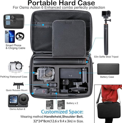 PellKing Accessories Kit for DJI Osmo Action 6, Carrying Case - Image 3
