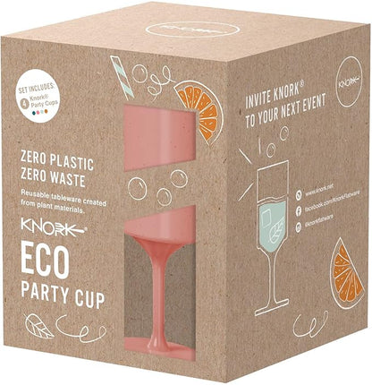Knork Eco Party Bundle, Party Cup Outdoor Wine Glass, 4 Piece Set, Plant Based - Image 2