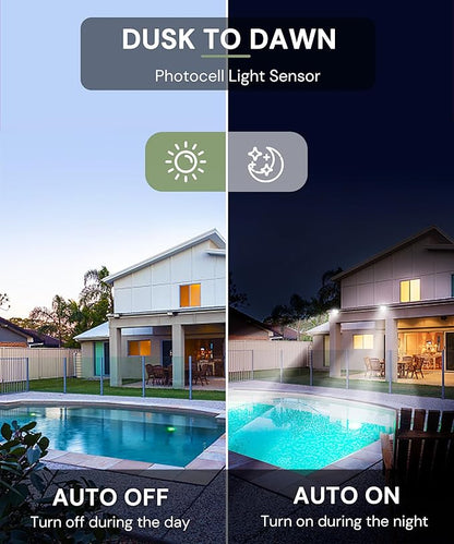 L LOHAS LED Flood Lights Outdoor, 150W Dusk to Dawn Outdoor Lighting, IP66 - Image 2