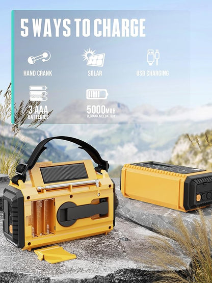 5000 Emergency Weather Radio- Portable Radio AM/FM/SW/NOAA - Image 4