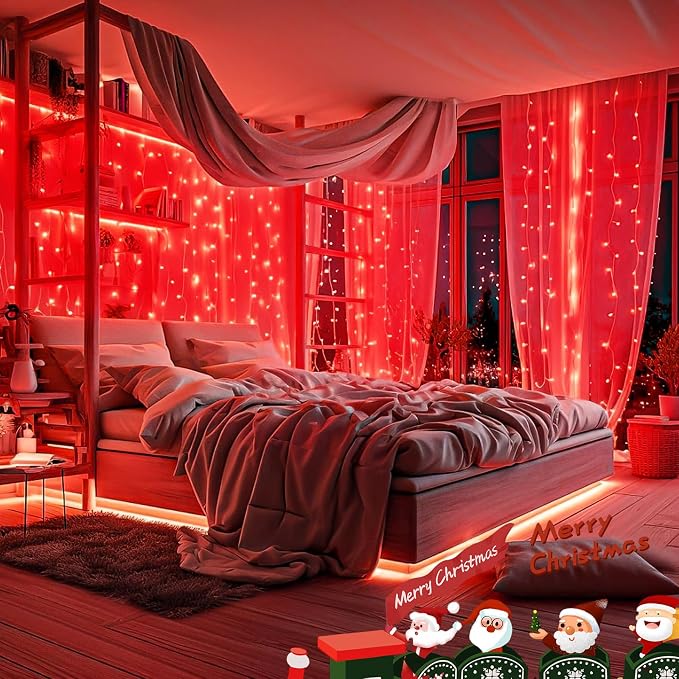 KAQ Connectable 240LED Red String Lights Outdoor/Indoor, Extendable Plug in - Image 3