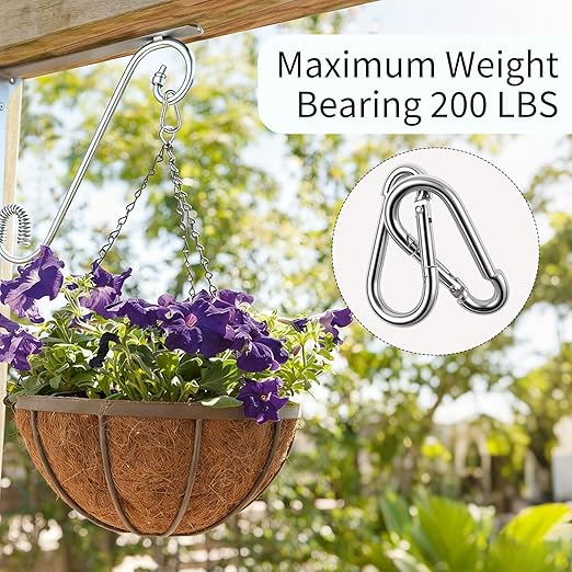100 Pack M5 Spring Snap Hook Carabiner, Heavy Duty Galvanized Steel Quick Link - Image 6