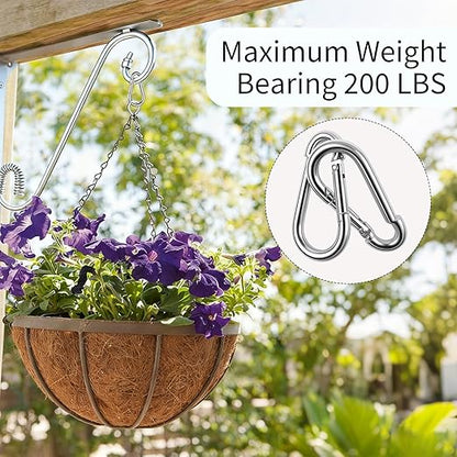 100 Pack M5 Spring Snap Hook Carabiner, Heavy Duty Galvanized Steel Quick Link - Image 6