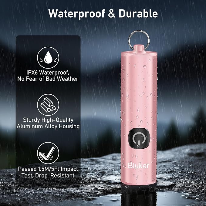 Blukar Rechargeable EDC Flashlight, Mini Keychain Flash Light - Image 7