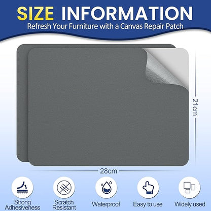 Self-Adhesive Canvas Repair Tape, 8.3" x 11" Waterproof Canvas Repair Patch - Image 2