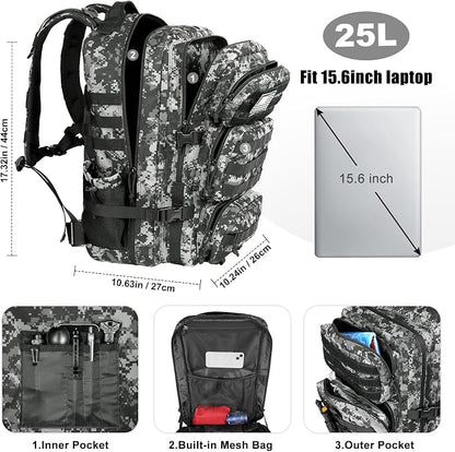 Military Tactical Backpack 25L Day Backpack - Image 3