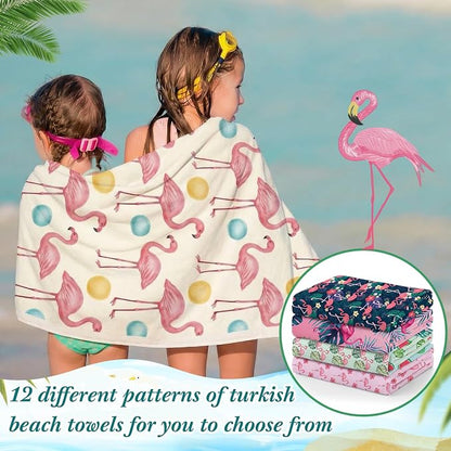 Peryiter 24 Pack Microfiber Oversize Turkish Beach Towel Set 12 Large Absorbent - Image 4