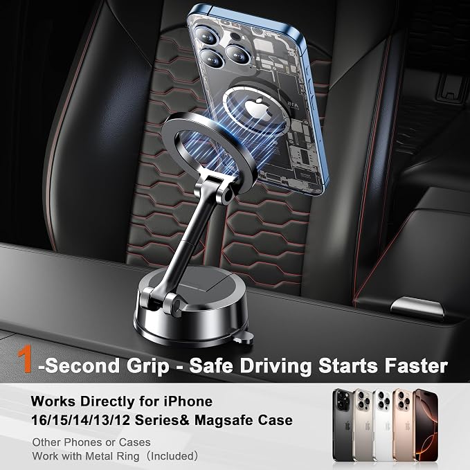 Qifutan for MagSafe Dash Mounted Holders Phone Holders for Your Car Phone Mount - Image 7