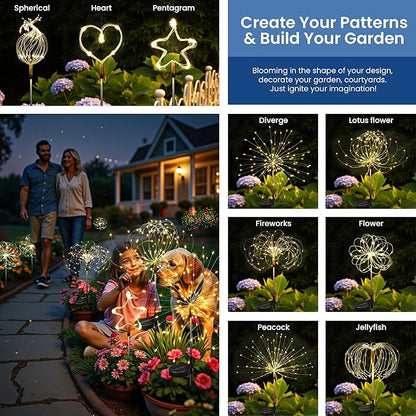 Solar Lights Outdoor, 120LED 6 Pack Fairy Garden Lights Decor - Image 5