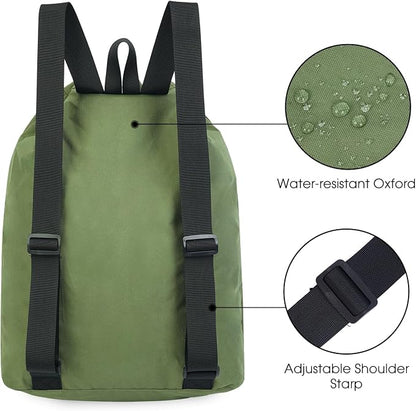 WANDF Swim Bag Mesh Drawstring Backpack Beach Backpack - Image 4