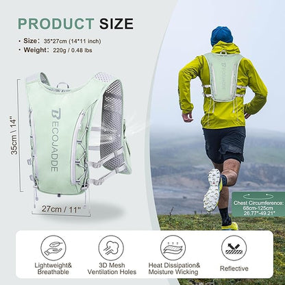 BECOJADDE Running Vest Hydration Backpack - Image 4