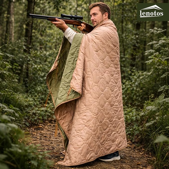 Lenotos Woobie Blanket, Thermal Insulated Military Poncho Liner, Water-Resistant - Image 7