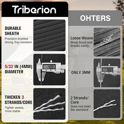Paracord Rope 550 lb - 50ft 5/32" Parachute Cord 4MM 7-Strand para Cord - Heavy - Image 2