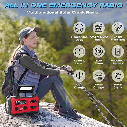 NITIGO 10000mAh Emergency Radio, NOAA Weather Radio - Image 9