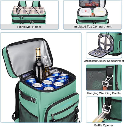 Hulongo Large Waterproof Insulated Cooler Backpack - Image 4