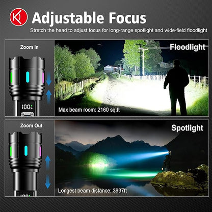 Flashlight 20000 High Lumens Rechargeable - 30W Super Bright LED Flash Light - Image 3