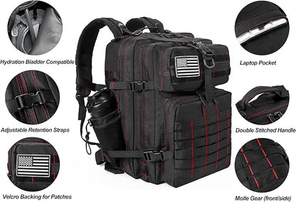 LHI Military Tactical Backpack for Men and Women 45L Army 3 Days Assault Pack - Image 4