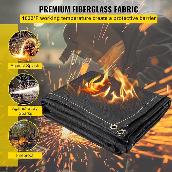 VEVOR Fire Blankets, 2 Pack Welding Blankets, 1022 °F Flame Retardant Blanket - Image 3