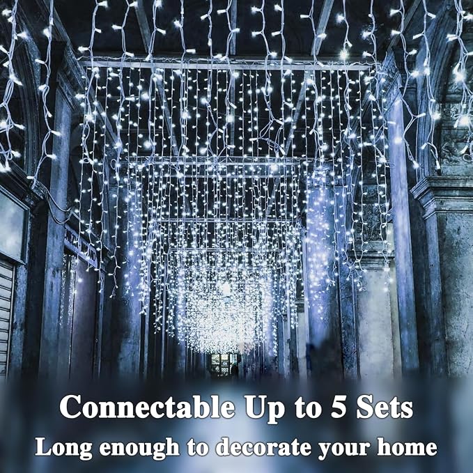 66 FT 200 LED Christmas String Lights Outdoor/Indoor, Extendable Twinkle Fairy - Image 4