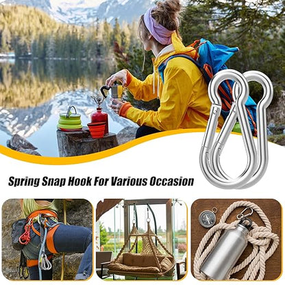 60PCS 3" Heavy Duty Spring Snap Hook, M8 5/16" Galvanized Steel Snap Hook - Image 7