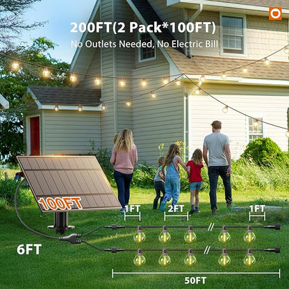 addlon 200FT Solar String Lights Outdoor Waterproof - Image 5