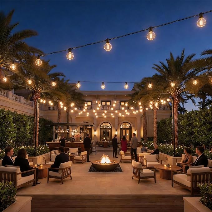 RTTY Outdoor String Lights 150 FT G40 LED Patio Light, 77 Plastic Edison Bulbs - Image 9