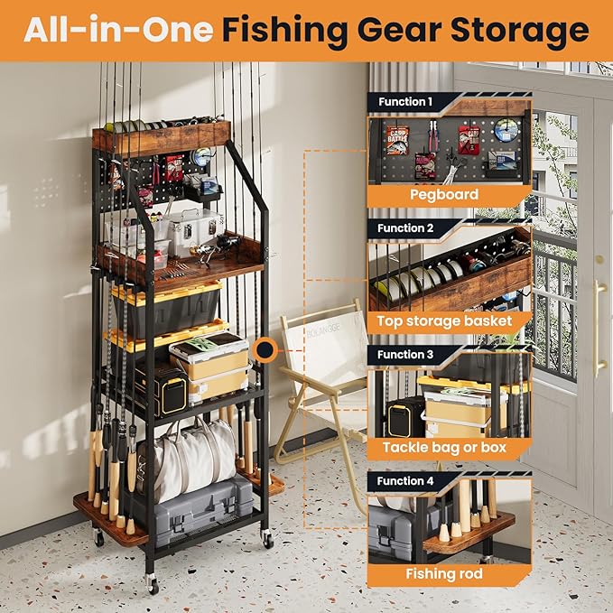 Fishing Rod Holder for Garage - Image 3