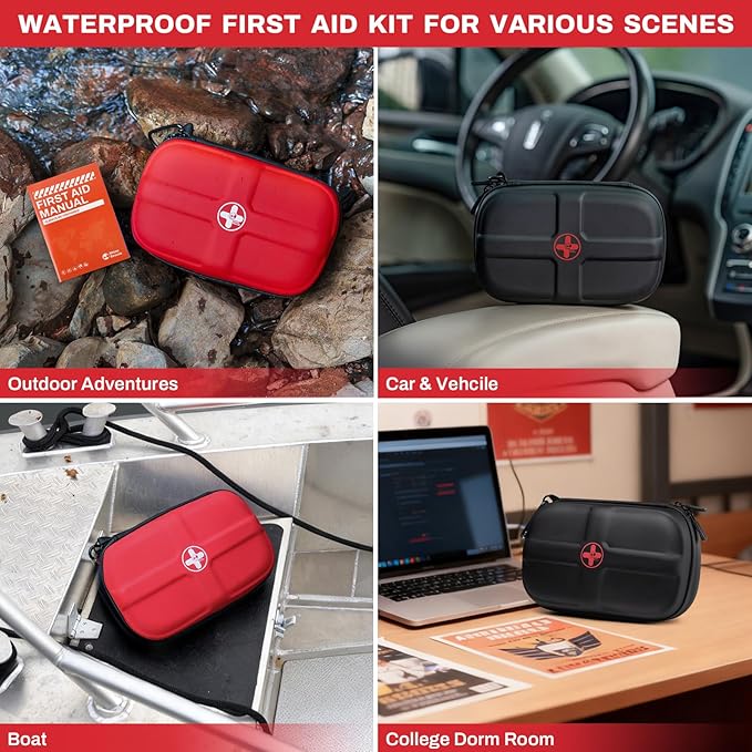RHINO RESCUE EVA First Aid Kit, Small Waterproof Emergency Hiking First Aid Kit - Image 6