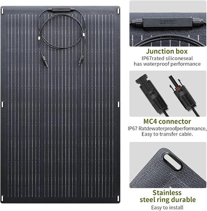 ALLPOWERS SF100 100W Flexible Solar Panel Ultra Thin 3mm Bendable - Image 7