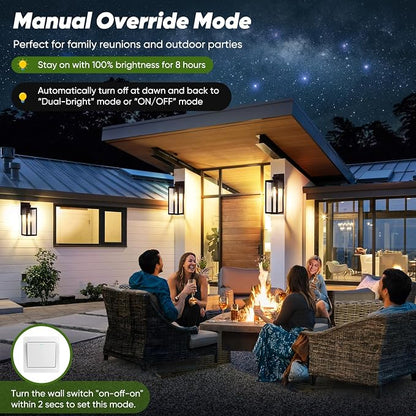 Upgraded Motion Sensor Outdoor Wall Light, Large Size Dusk to Dawn Porch Light - Image 3