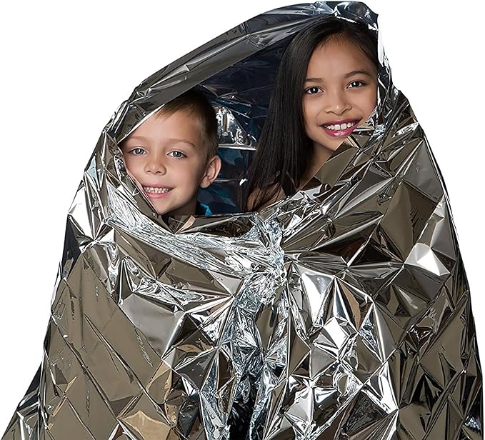 Emergency Foil Blanket Silver, Survival Thermal Mylar Blankets Individually - Image 5