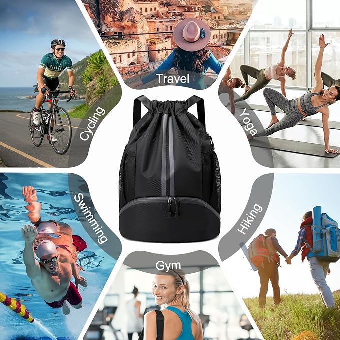 Hoedia Sports Drawstring Backpack - Image 8