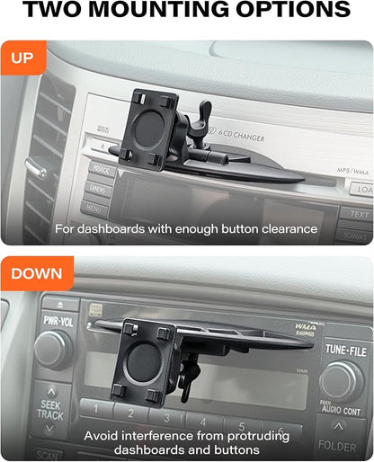 1Zero CD Slot Mount for CarPlay Screen, 360° Rotation Tool-Free Installation - Image 5