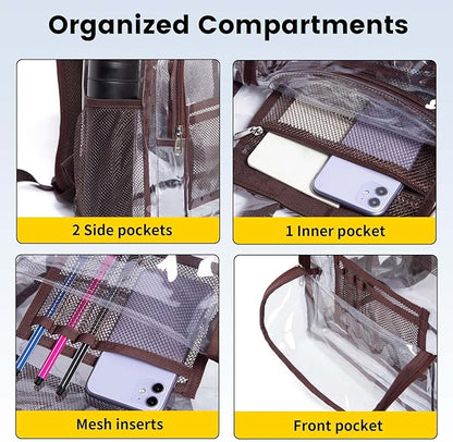 Vorspack Clear Backpack Heavy Duty PVC Transparent Backpack - Image 5