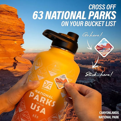 DYSANKY National Parks Water Bottle – 64 oz Insulated Stainless Steel Bottle - Image 3