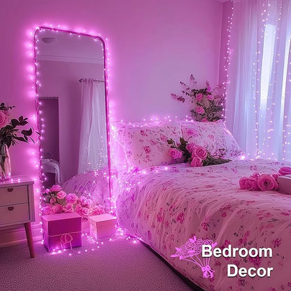 JMEXSUSS 66 Ft Connectable Pink Lights - Image 2