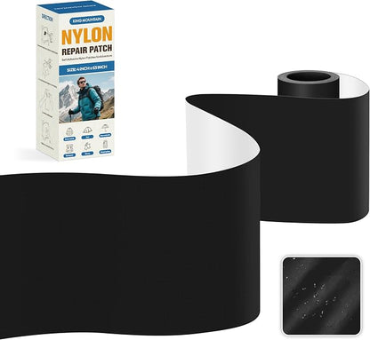 KING MOUNTAIN Self Adhesive Nylon Fabric Repair Tape, 4×63 Inches, Quick Down by ForABetterHomeLife
