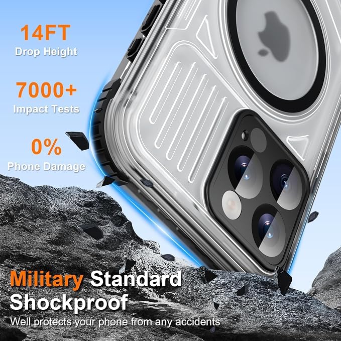 WIFORT for iPhone 16 Pro Waterproof Case, Fit for Magsafe Full Body Magnetic - Image 9