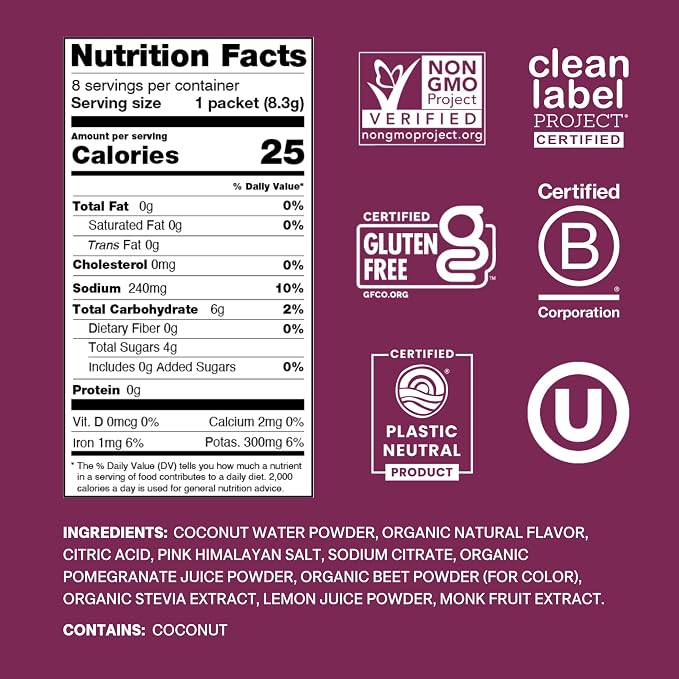 Cure Hydration | Plant-Based Electrolyte Drink Mix | No Added Sugar | FSA-HSA | - Image 2