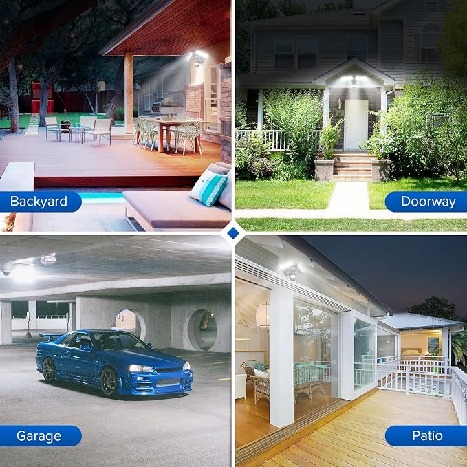 SANSI 38W 5000LM Motion Sensor Outdoor Lights, Flood Light Outdoor Detector - Image 9