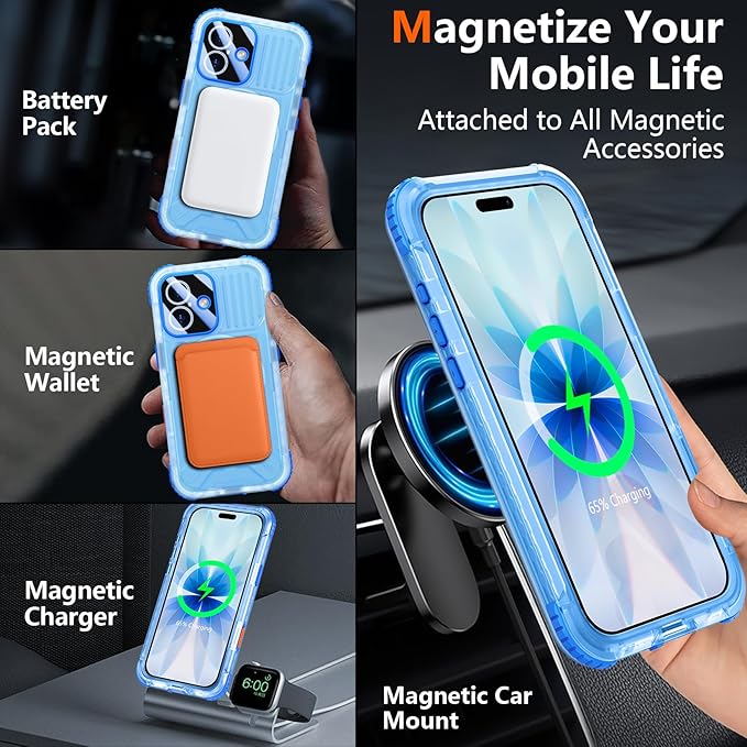 SPIDERCASE Magnetic for iPhone 17 Case Waterproof, 12FT Military Shockproof - Image 5