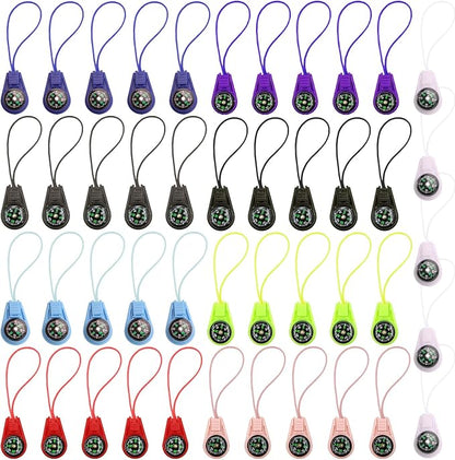 Button Compass Bulk Kit, 45 Pack Assorted Mini Compasses - Image 7