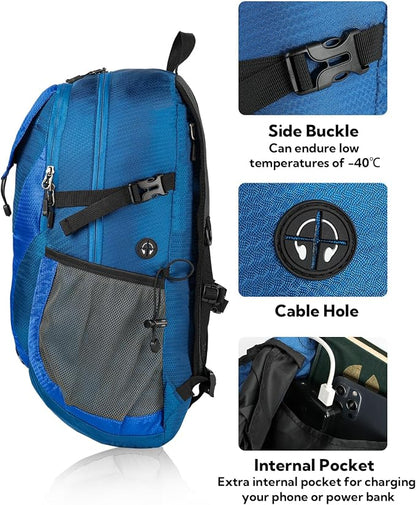 WATERFLY Lightweight Packable Hiking Backpack: 30L Foldable Travel Daypack - Image 4