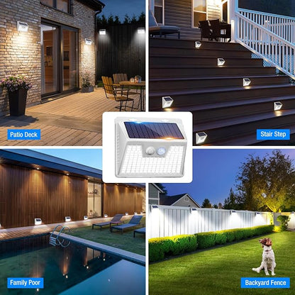 Peasur Solar Lights Outdoor Waterproof, 3 Lighting Modes Motion Sensor Ultra - Image 6